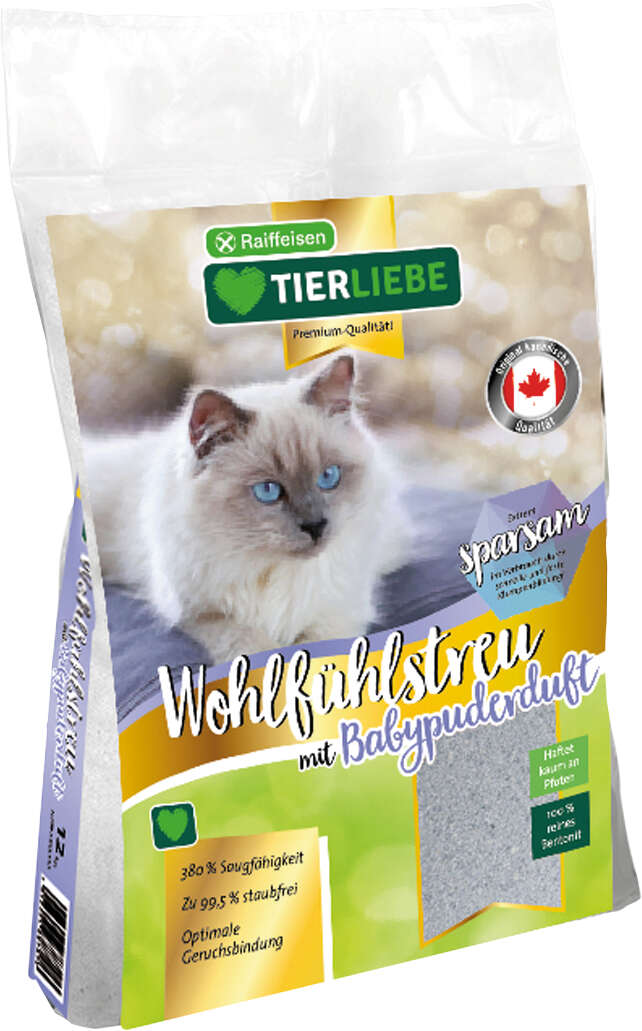 TIERLIEBE Katzenstreu mit Babypuderduft